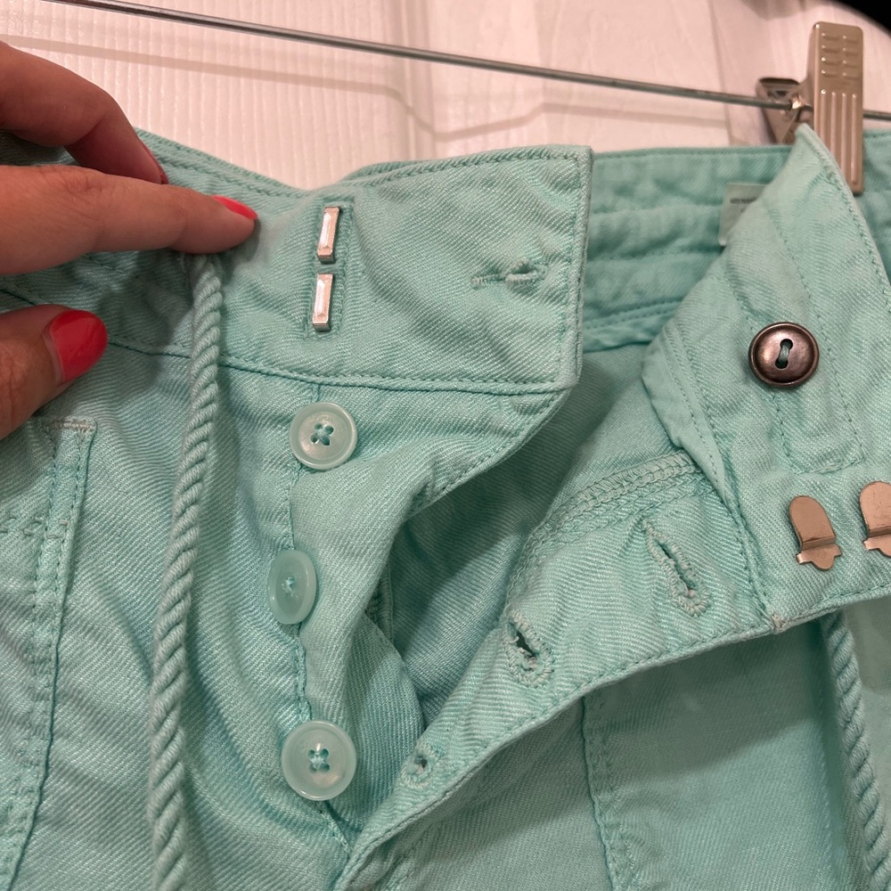 Level 99 - Teal Women's linen pants - Picture 5 of 11